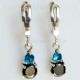 Earrings with blue and black Zirconia "Felicite"-3