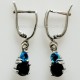 Earrings with blue and black Zirconia "Felicite"-5
