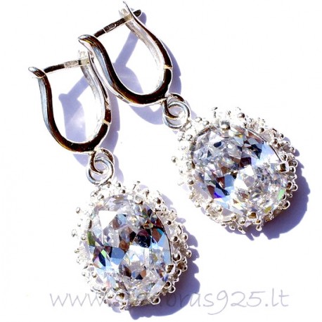 Earrings with Zirconia "Šer"