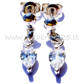 Earrings with Zirconia "Droplets"