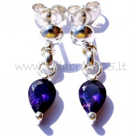 Earrings with Zirconia "Droplets 1