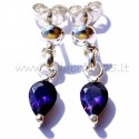 Earrings with Zirconia "Droplets 1