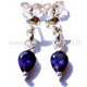 Earrings with Zirconia "Droplets 1-1