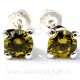 Earrings with green Zirconium A253-1