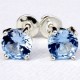 Earrings with blue Zirconium A252-3