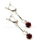 Earrings with red Zircon "RADA"-1