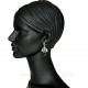 Earrings with Onyx A507-2
