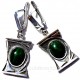 Earrings with Malachite A183-1