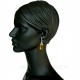 Earrings with Amber "Sun Drop" A573-2