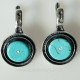 Earrings with Turquoise Stone "Wheels of Success"-3