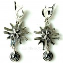Earrings with Hematite A426