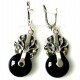 Earrings with Onyx stone A263-1