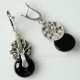 Earrings with Onyx stone A263-3