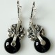 Earrings with Onyx stone A263-4