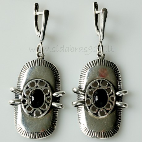 Earrings with Onyx A010