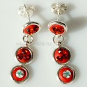 Earrings with Swarovski "Red"