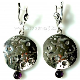 Earrings with Amethyst A333