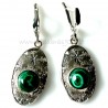 Earrings with Malachite A547