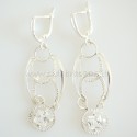 Earrings with square Zircons A411 