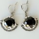 Earrings with black Zirconium A341-3