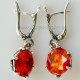 Earrings with orange Zirconium A101-3