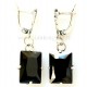 Earrings with black zirconia A480-1