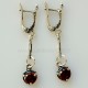 Earrings with red Zircon "RADA"-3