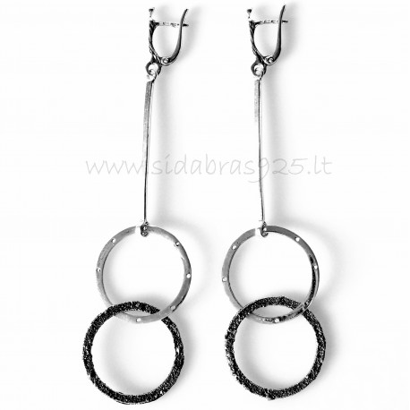 Earrings a couple of circles A474 