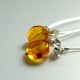 Earrings "Ribbon" withwith Amber-5