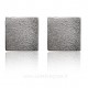 Earrings minimalist "Silver quadrate"-1