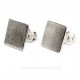 Earrings minimalist "Silver quadrate"-2