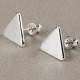 Earrings white or black matt - minimalist collection "Triangle"-5