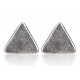 Earrings white or black matt - minimalist collection "Triangle"-2