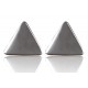 Earrings white or black matt - minimalist collection "Triangle"-1