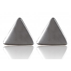 Earrings white or black matt - minimalist collection "Triangle"