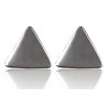 Earrings white or black matt - minimalist collection "Triangle"