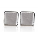 Earrings white or black matt - minimalist collection "Squares"