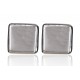 Earrings white or black matt - minimalist collection "Squares"-1