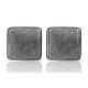 Earrings white or black matt - minimalist collection "Squares"-2