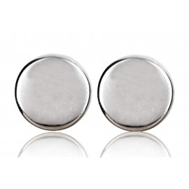 Earrings white or black matt - minimalist collection "Round"