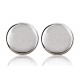 Earrings white or black matt - minimalist collection "Round"-1