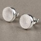 Earrings white or black matt - minimalist collection "Round"-6
