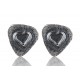 Earrings minimalist "Two hearts" A745-2