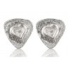 Earrings minimalist "Two hearts" A745