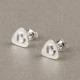 Earrings minimalist "Two hearts" A745-3