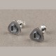 Earrings minimalist "Two hearts" A745-4