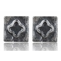 Earrings minimalist "Square square" A746