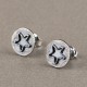 Earrings minimalist "Round star" A747-6