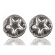 Earrings minimalist "Round star" A747-1