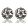 Earrings minimalist "Round star" A747